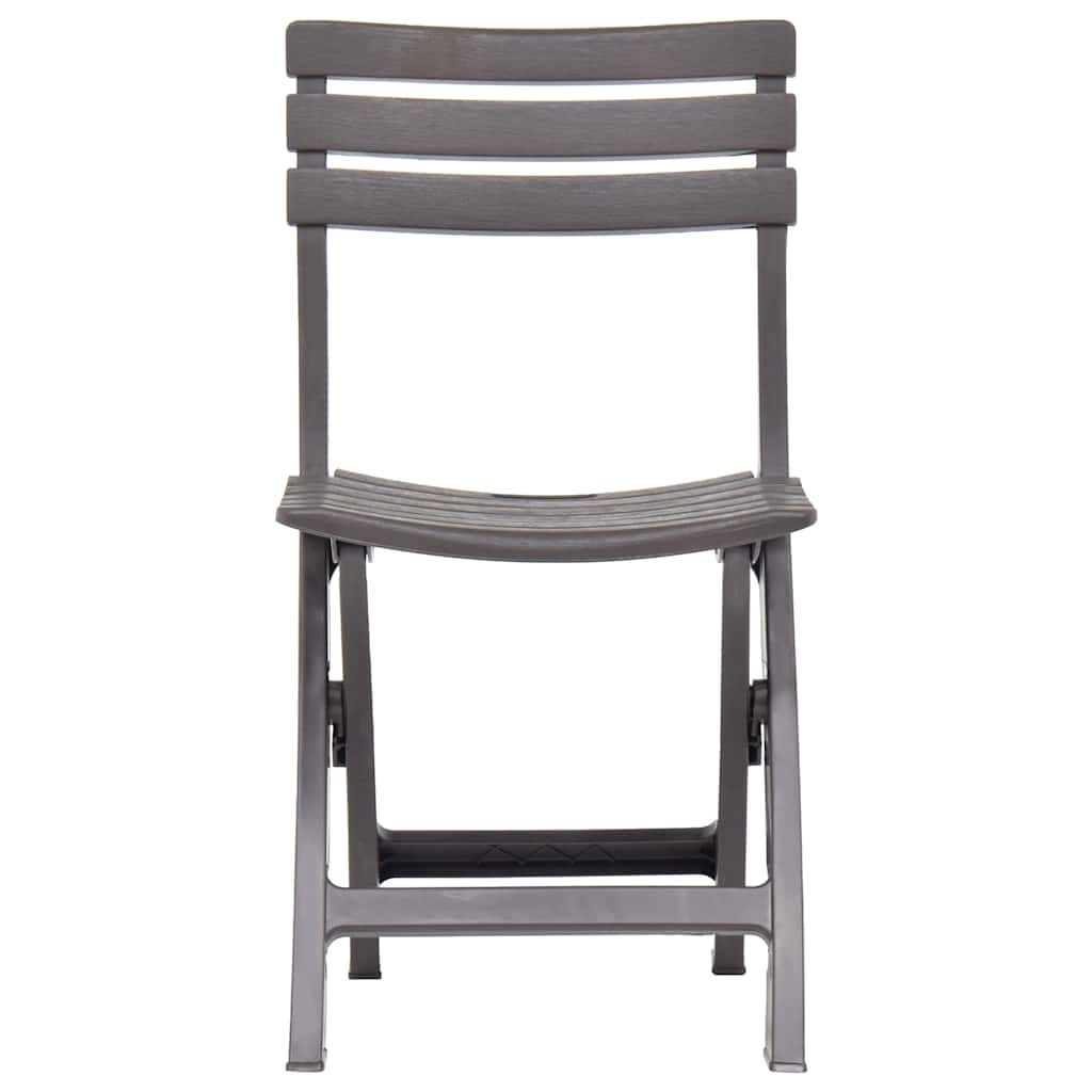 Vidaxl tuinstoelen inklapbaar 2 st kunststof mokka