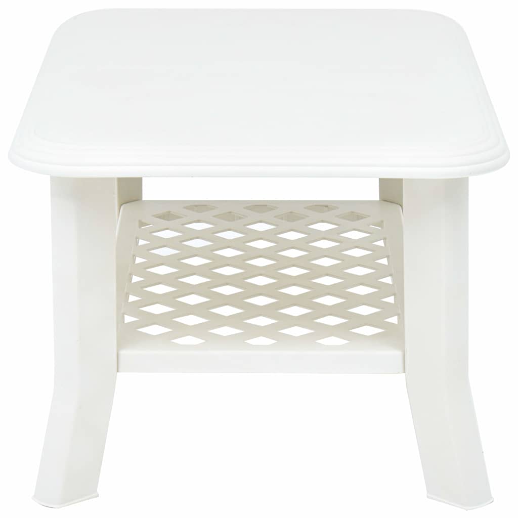 Vidaxl salontafel 90x60x46 cm kunststof wit