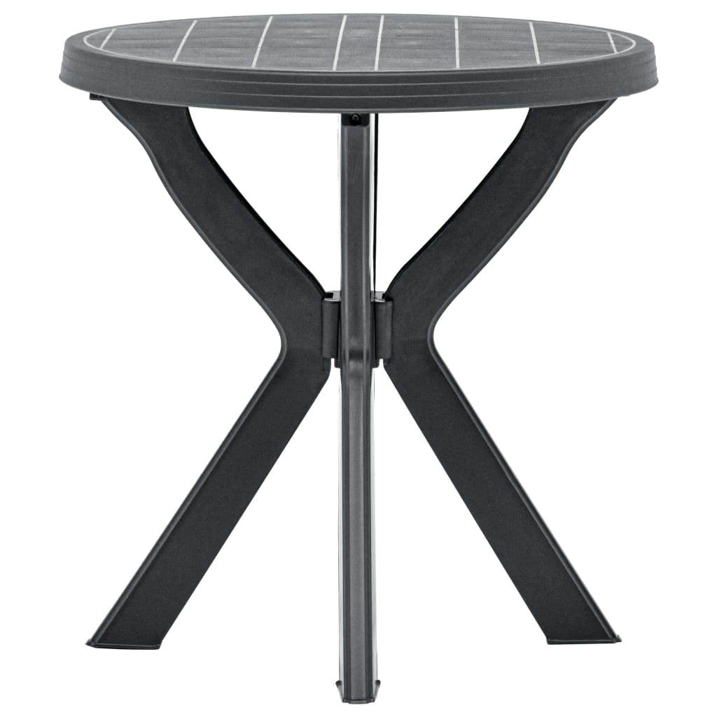 Vidaxl bistrotafel ø70 cm kunststof antraciet
