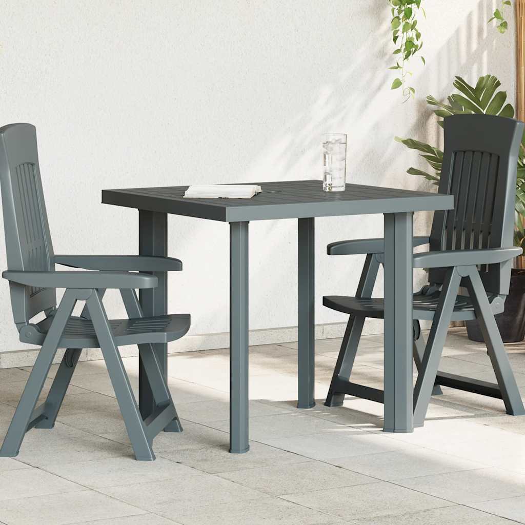 Vidaxl tuintafel 80x75x72 cm kunststof groen