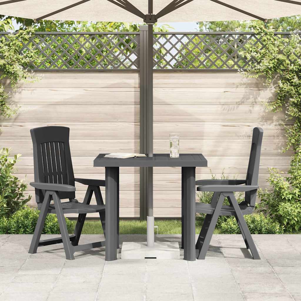 Vidaxl tuintafel 80x75x72 cm kunststof antraciet