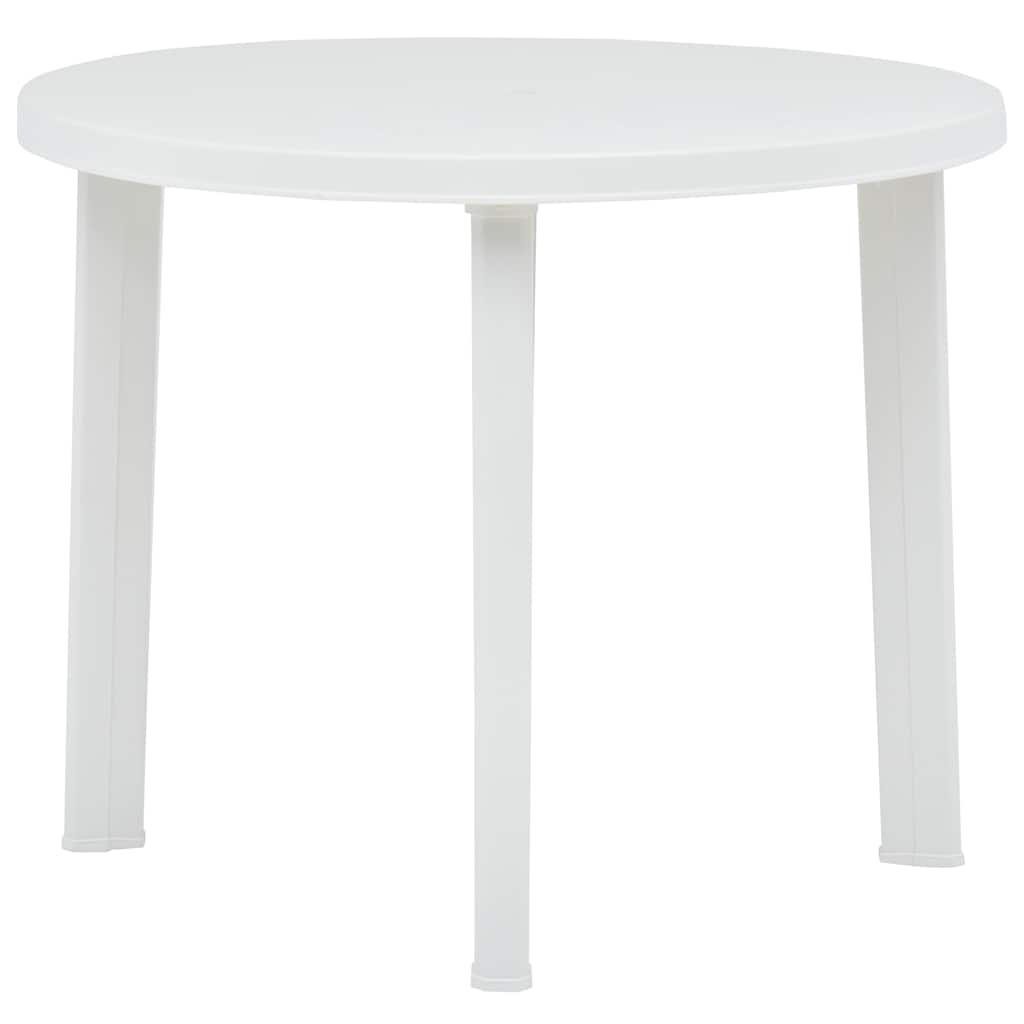 Vidaxl tuintafel 89 cm kunststof wit