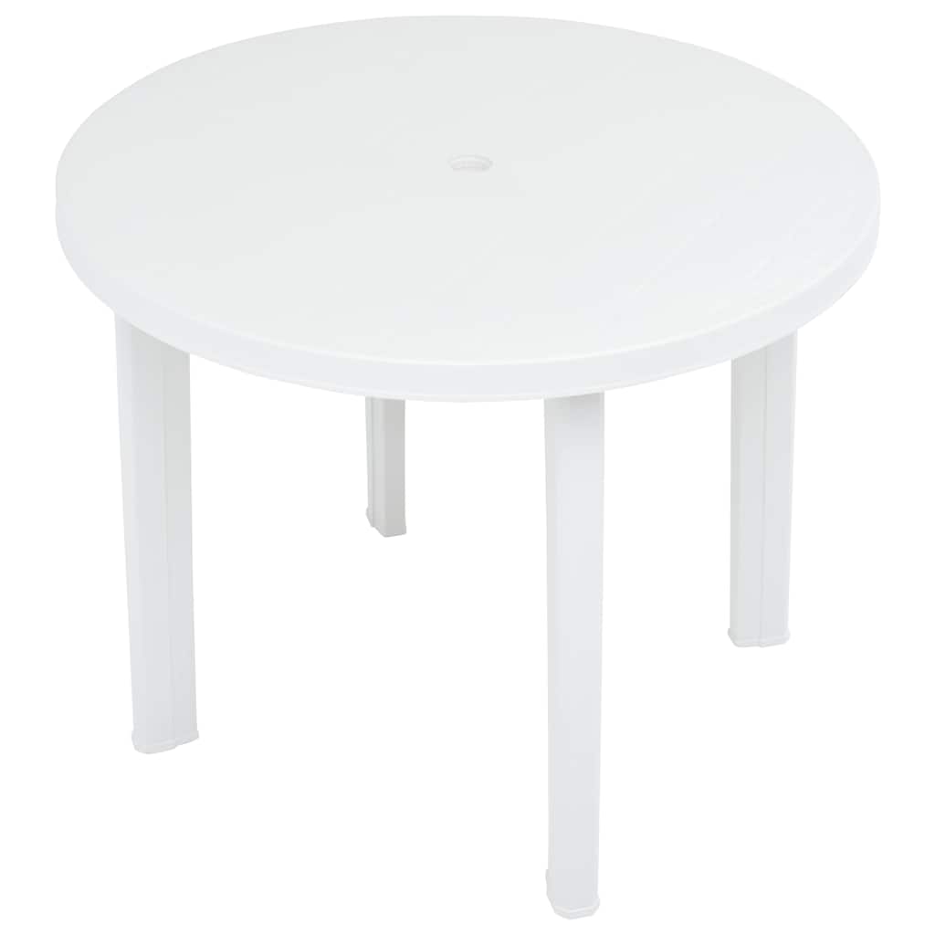 Vidaxl tuintafel 89 cm kunststof wit