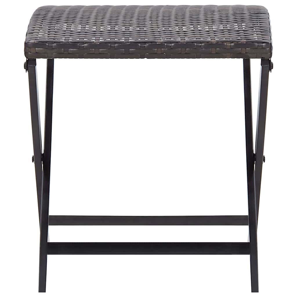 Vidaxl kruk inklapbaar poly rattan bruin