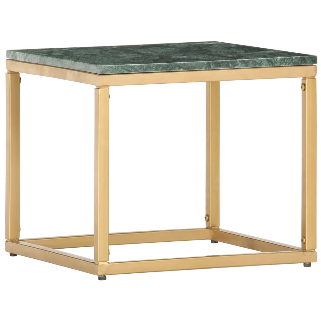Vidaxl salontafel 40x40x35 cm echt steen met marmeren textuur groen