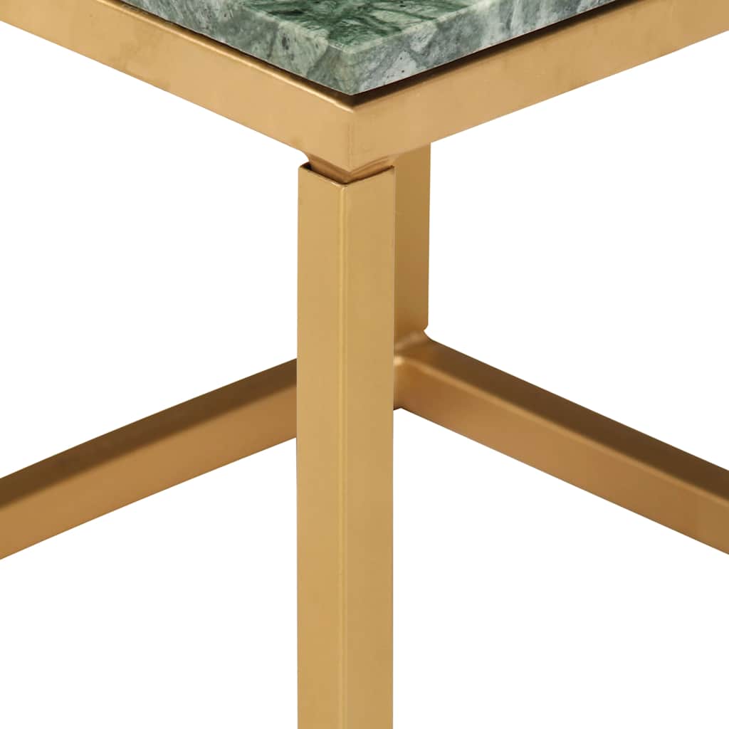 Vidaxl salontafel 40x40x35 cm echt steen met marmeren textuur groen