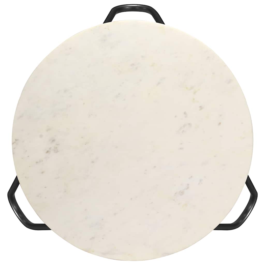 Vidaxl salontafel 65x65x42 cm echt steen met marmeren textuur wit