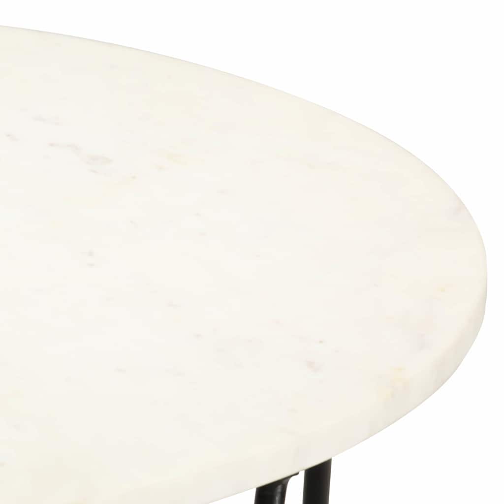 Vidaxl salontafel 65x65x42 cm echt steen met marmeren textuur wit