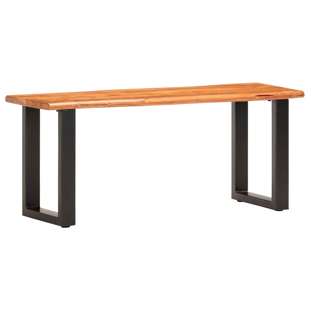 Vidaxl boomstambankje 110 cm massief acaciahout en staal