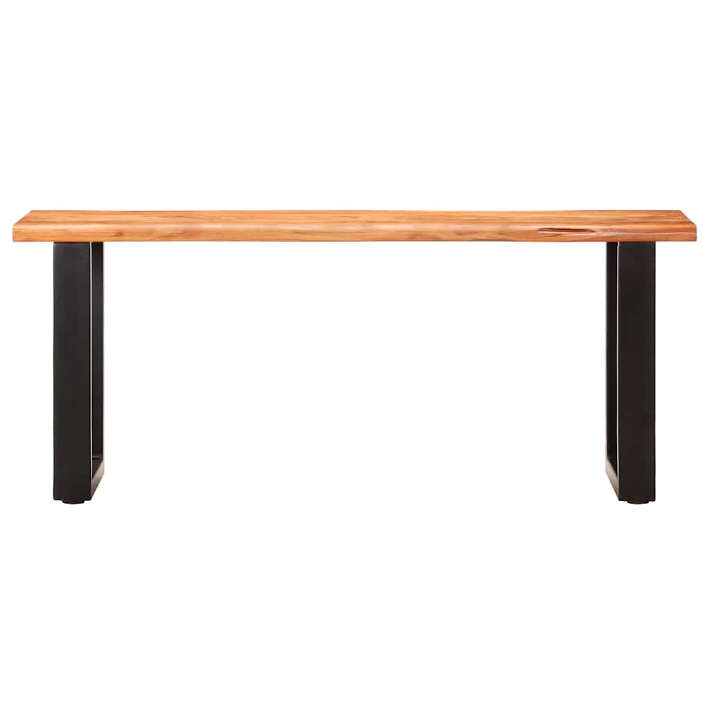 Vidaxl boomstambankje 110 cm massief acaciahout en staal