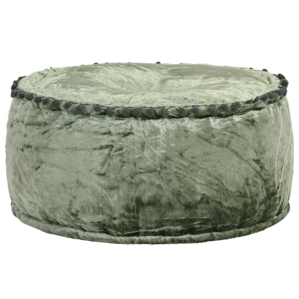 Vidaxl poef rond 40x20 cm fluweel groen