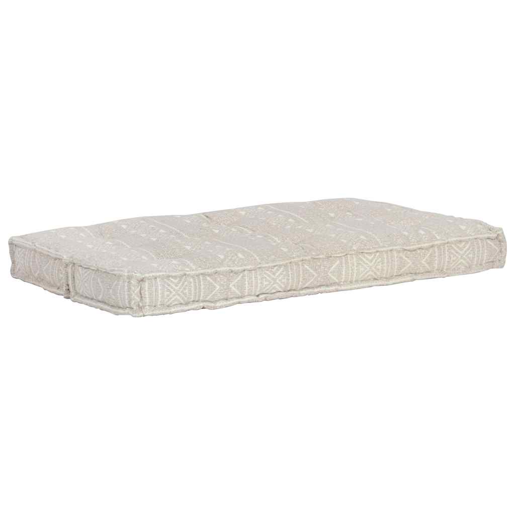 Vidaxl bankkussen pallet stof patchwork lichtbruin