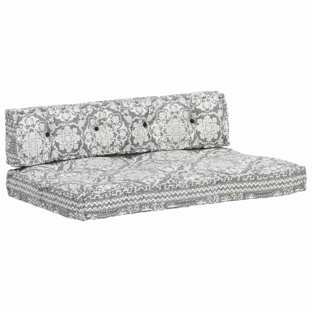 Vidaxl bankkussen pallet stof patchwork lichtgrijs