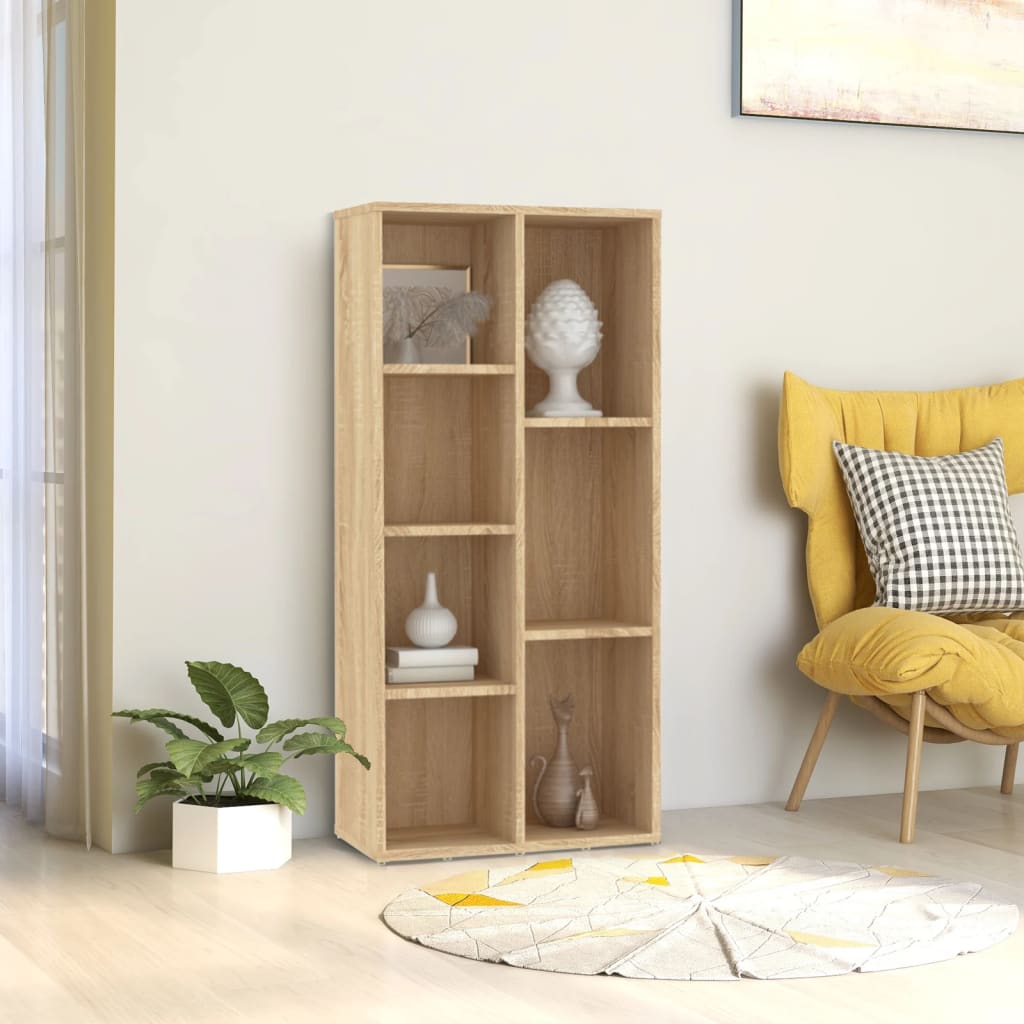 Vidaxl boekenkast 50x25x106 cm bewerkt hout sonoma eikenkleurig