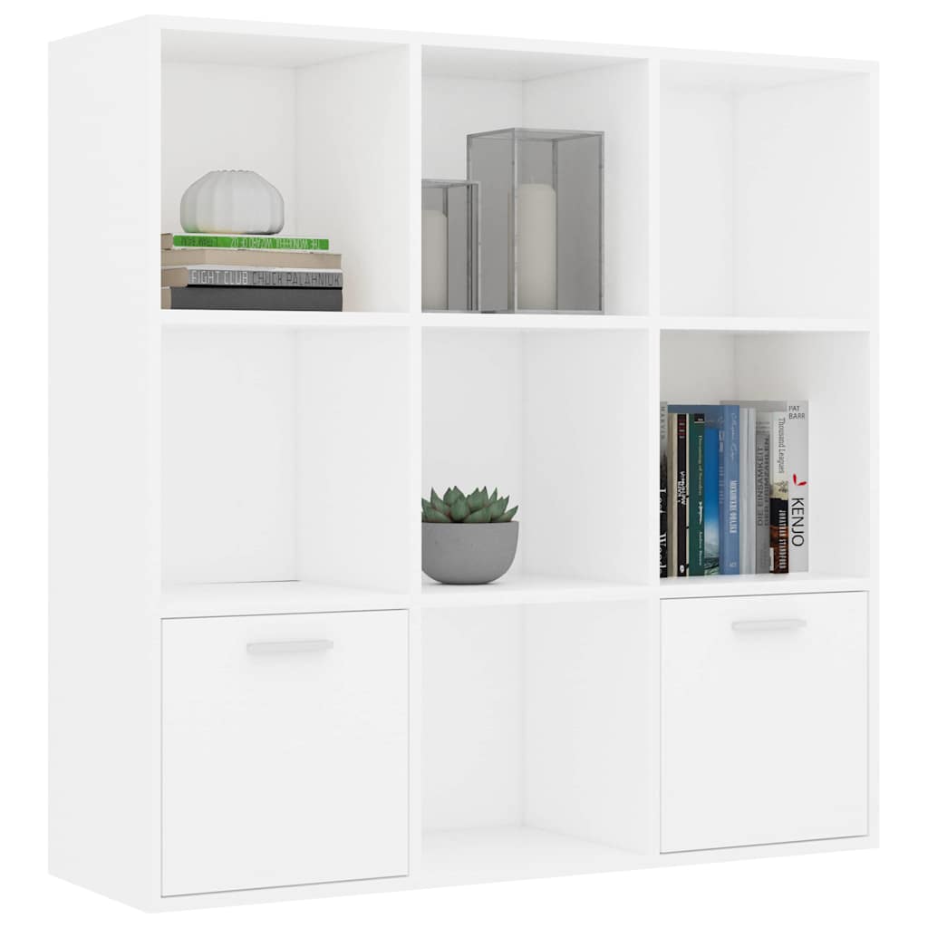 Vidaxl boekenkast 98x30x98 cm bewerkt hout wit