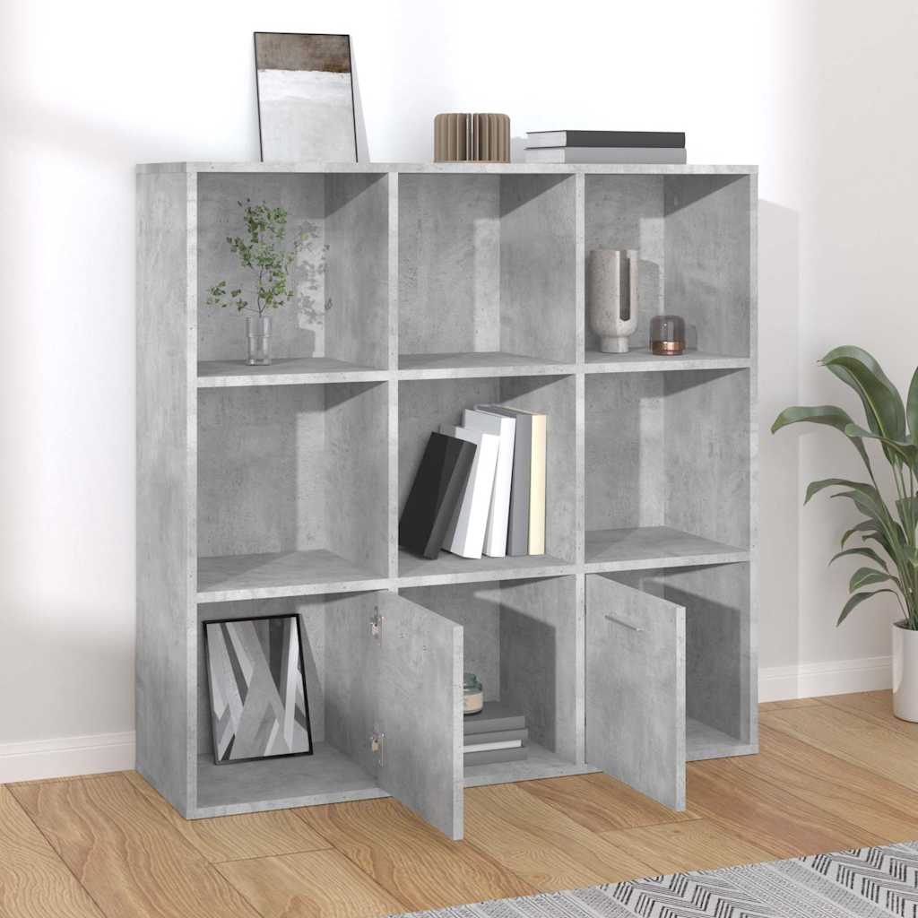 Vidaxl boekenkast 98x30x98 cm bewerkt hout betongrijs