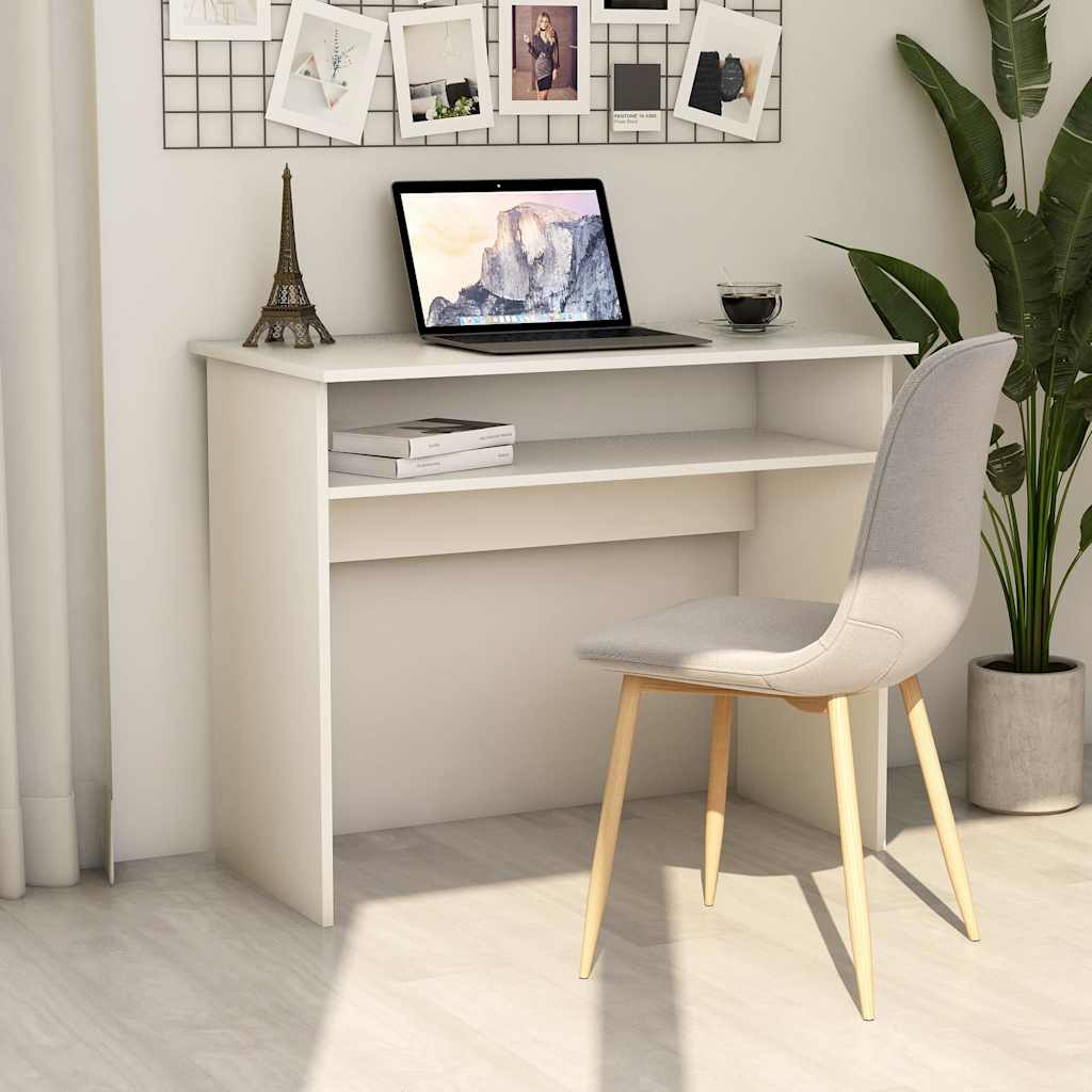 Vidaxl bureau 90x50x74 cm bewerkt hout wit