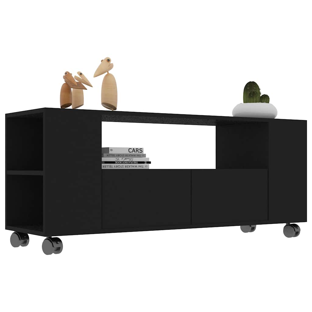 Vidaxl tv-meubel 120x35x48 cm bewerkt hout zwart