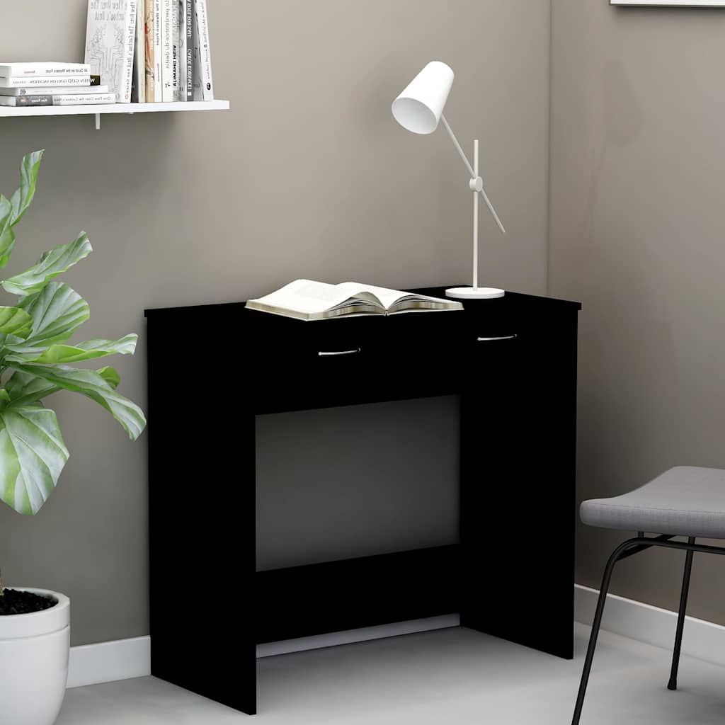 Vidaxl bureau 80x40x75 cm bewerkt hout zwart