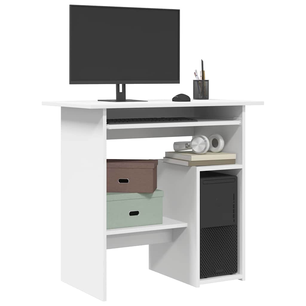 Vidaxl bureau 80x45x74 cm bewerkt hout wit