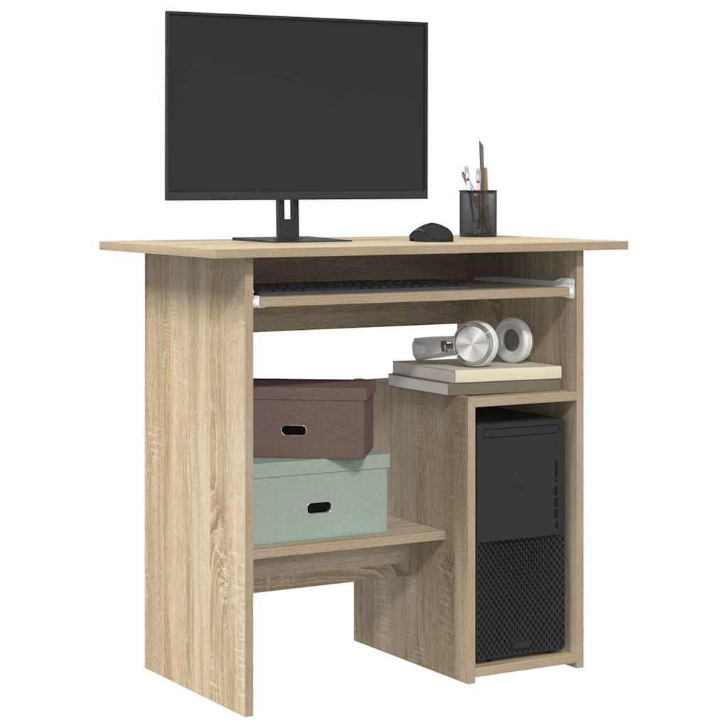 Vidaxl bureau 80x45x74 cm bewerkt hout sonoma eikenkleurig