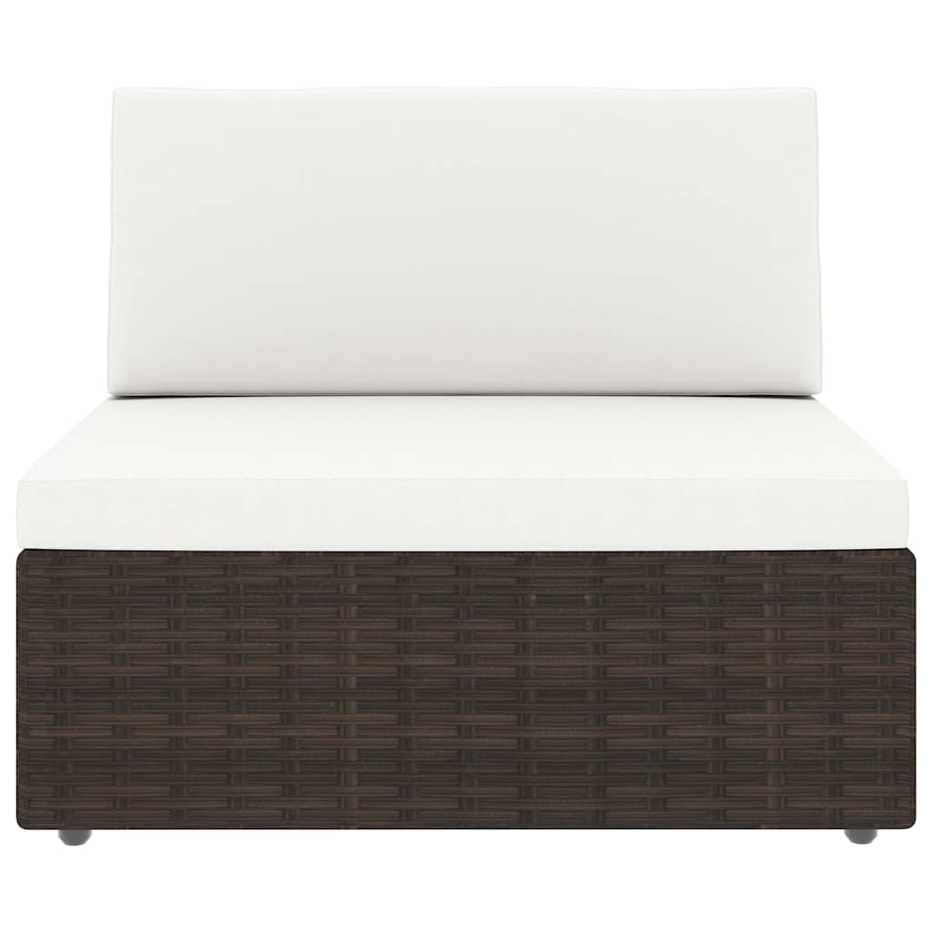 Vidaxl 2-delige loungeset poly rattan bruin