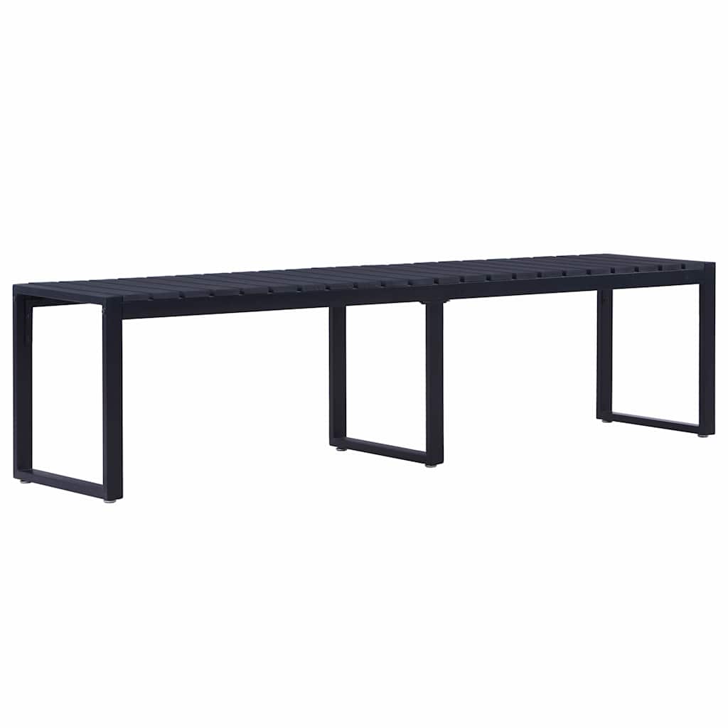 Vidaxl tuinbank 180 cm ps-plaat zwart