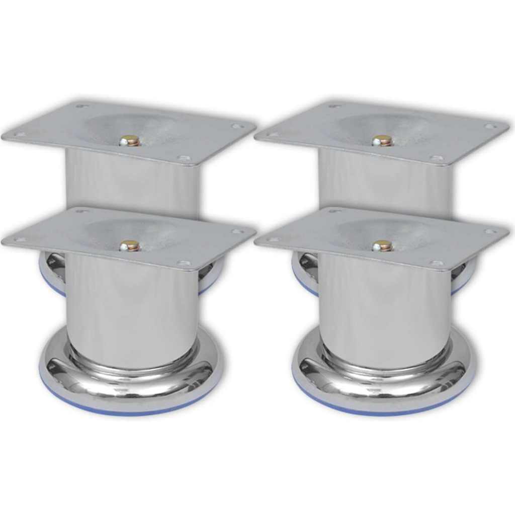 Vidaxl bankpoten 8 st rond 60 mm chroomkleurig