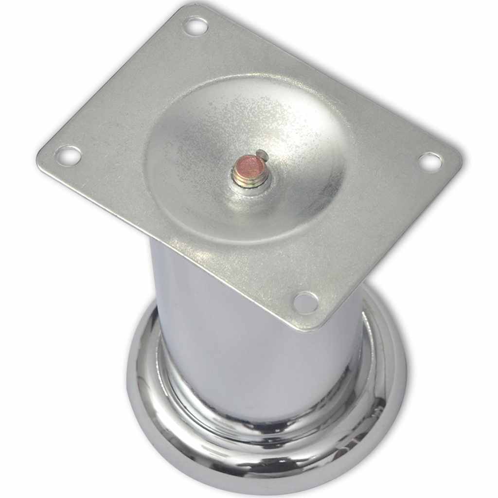 Vidaxl bankpoten 8 st rond 60 mm chroomkleurig