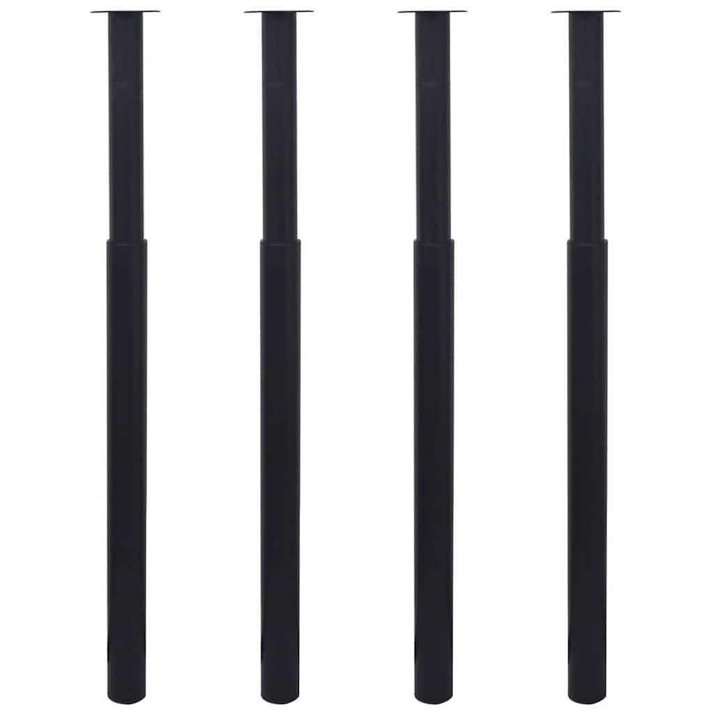 Vidaxl tafelpoten telescopisch 4 st 710-1100 mm zwart