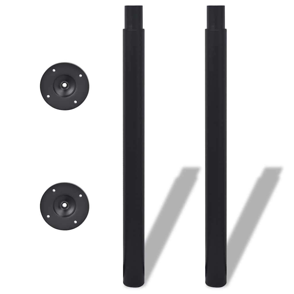 Vidaxl tafelpoten telescopisch 4 st 710-1100 mm zwart