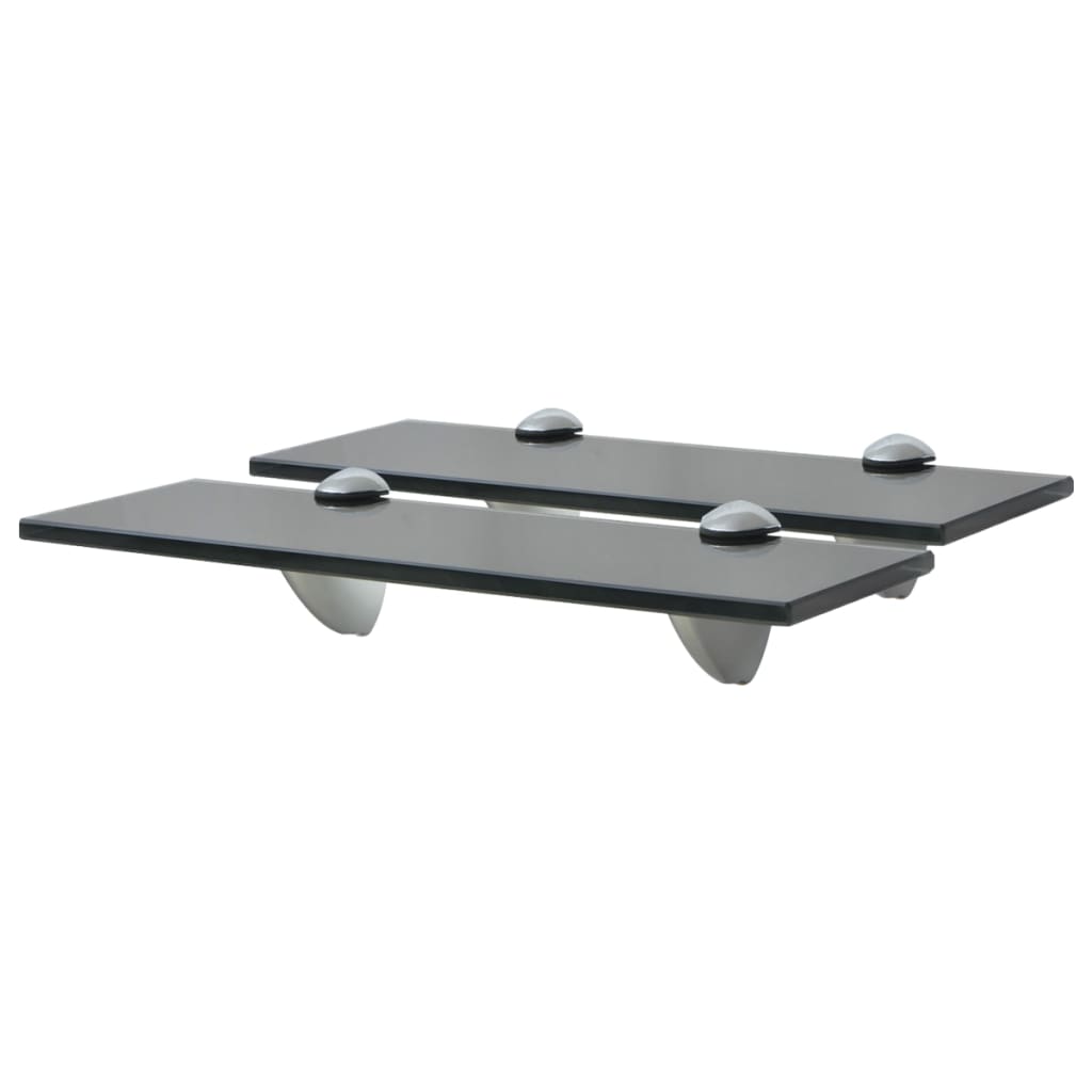 Vidaxl schappen zwevend 2 st 30x10 cm 8 mm glas
