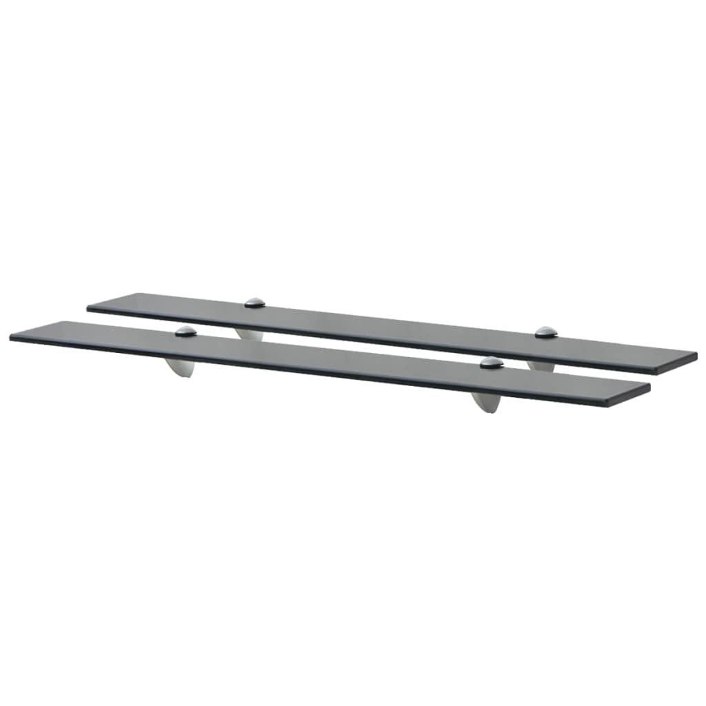 Vidaxl schappen zwevend 2 st 80x10 cm 8 mm glas