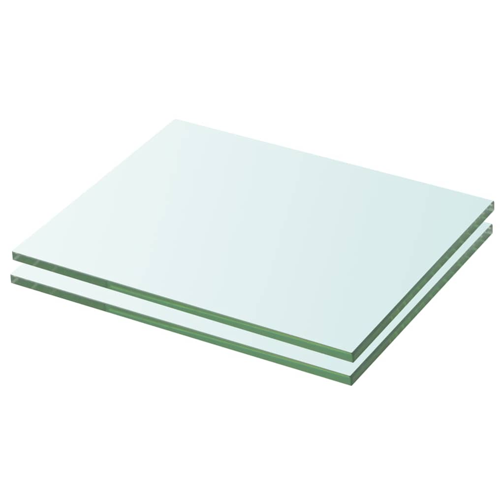 Vidaxl schappen 2 st 20x20 cm glas transparant