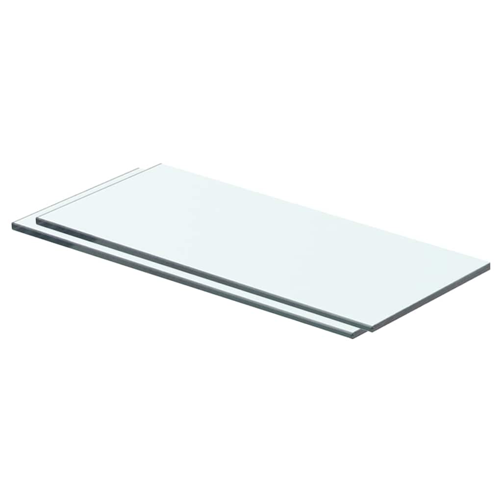 Vidaxl schappen 2 st 40x12 cm glas transparant