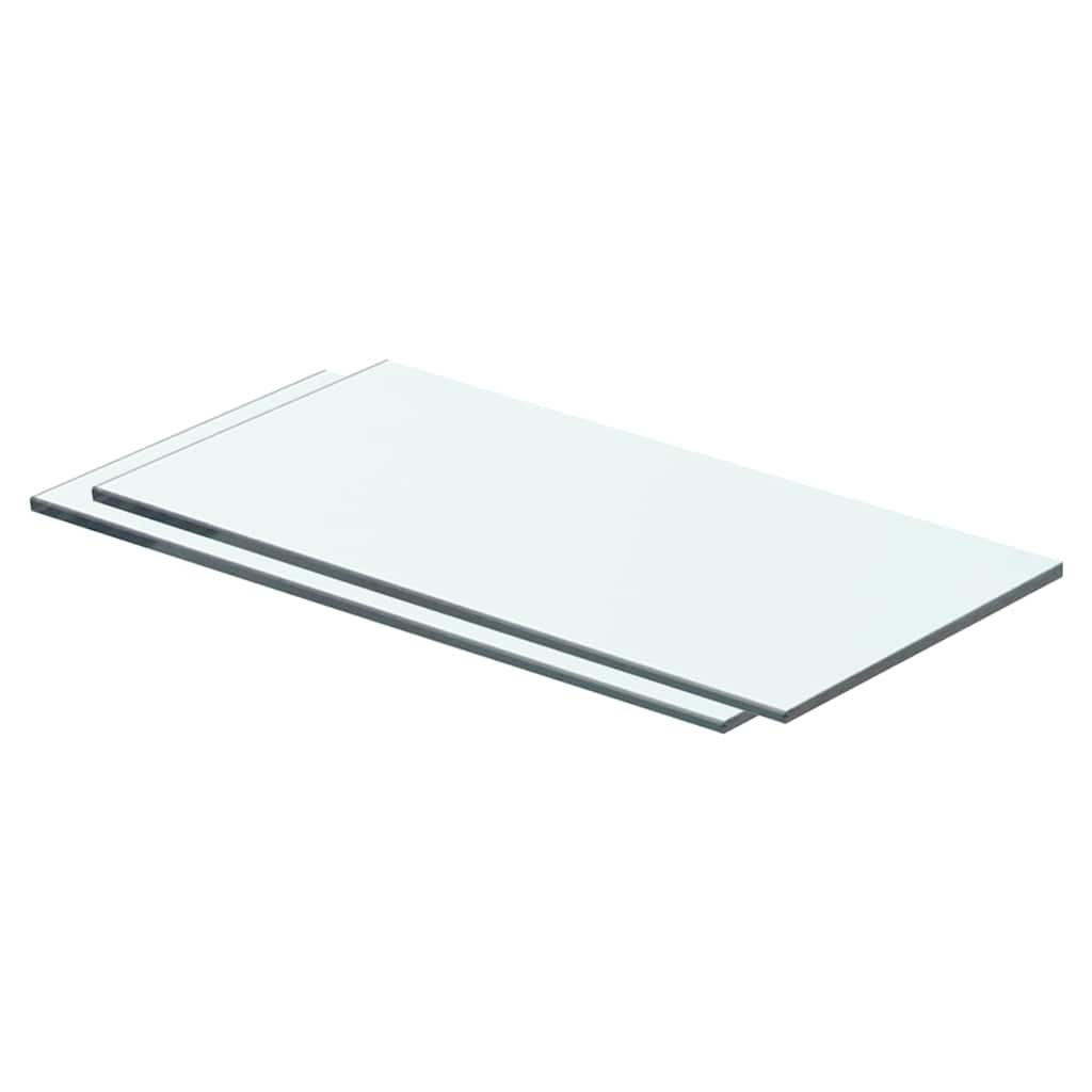 Vidaxl schappen 2 st 40x15 cm glas transparant