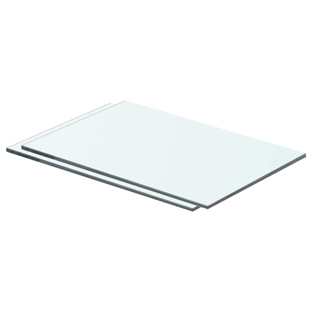 Vidaxl schappen 2 st 40x20 cm glas transparant