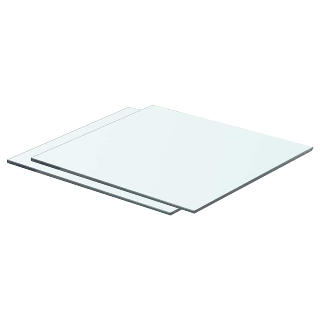 Vidaxl schappen 2 st 40x30 cm glas transparant