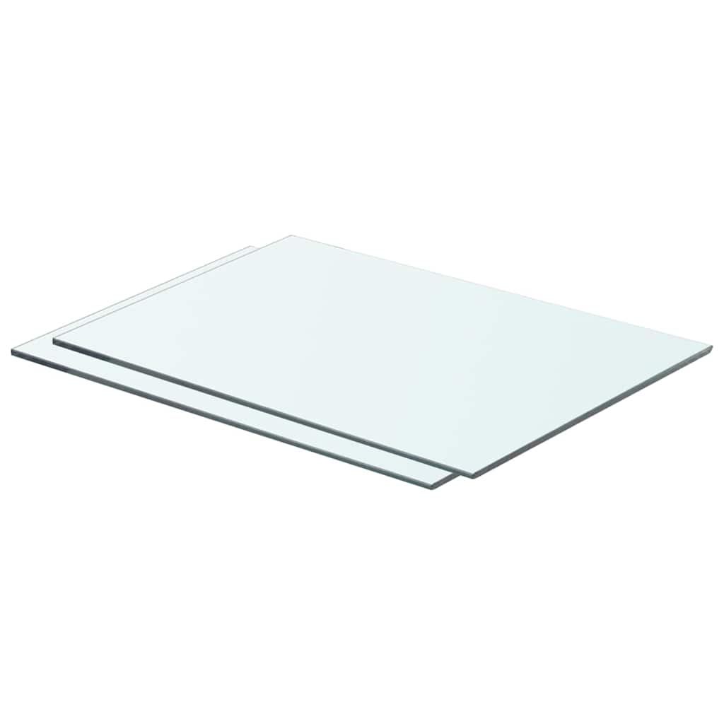 Vidaxl schappen 2 st 50x30 cm glas transparant
