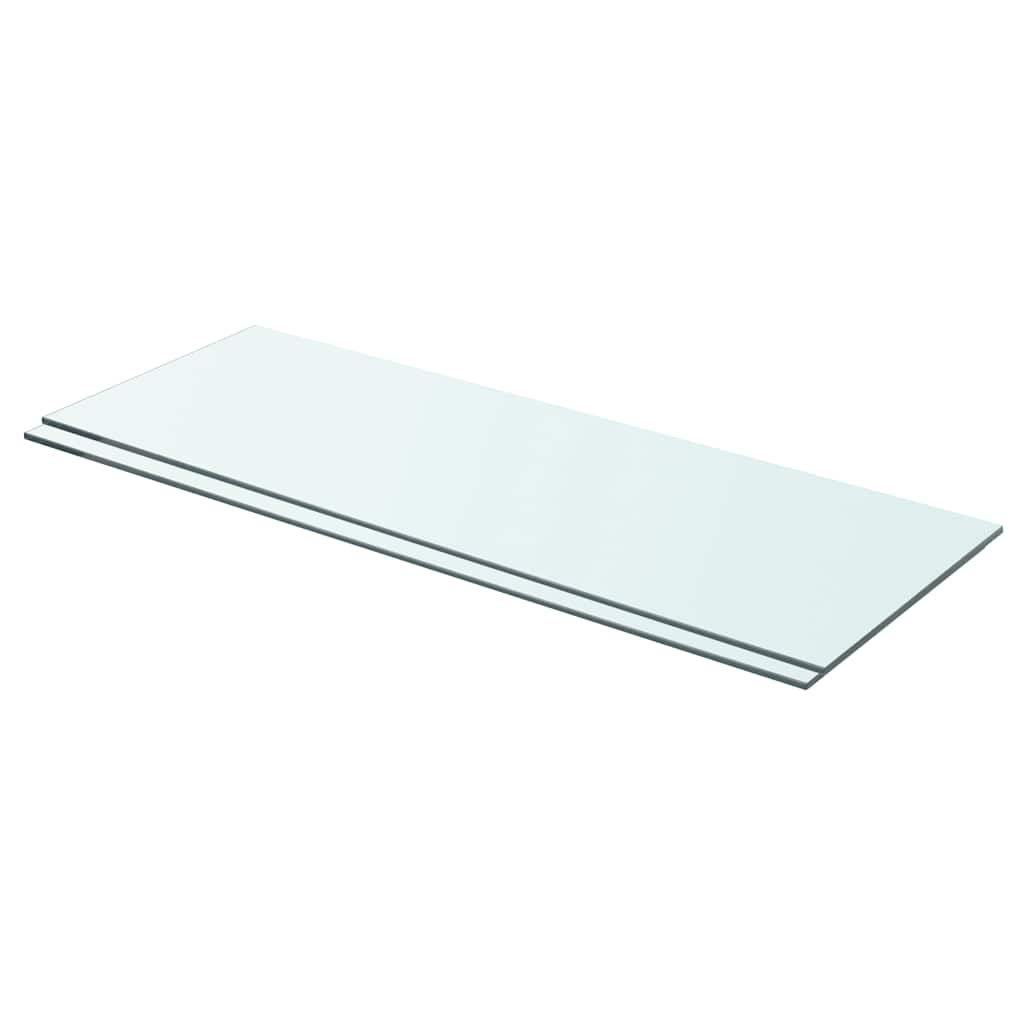Vidaxl schappen 2 st 70x25 cm glas transparant