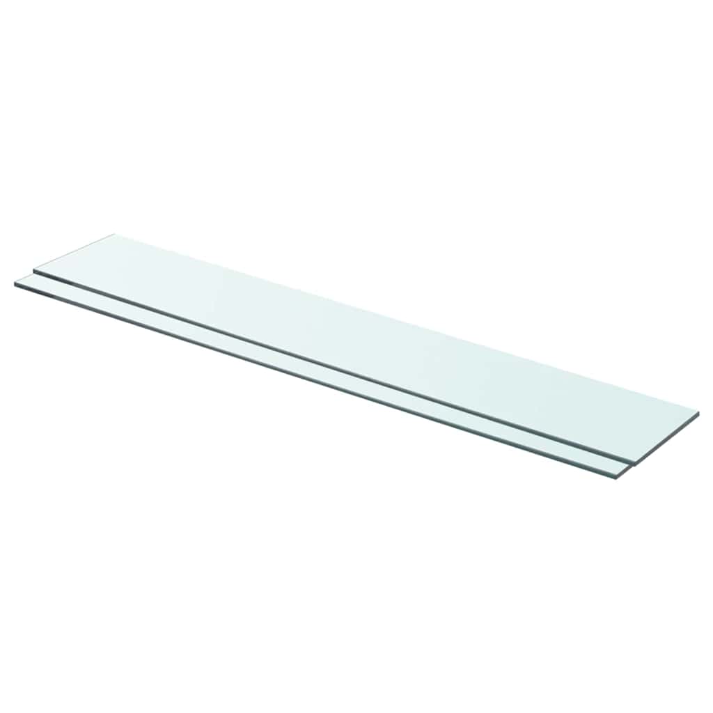 Vidaxl schappen 2 st 80x12 cm glas transparant