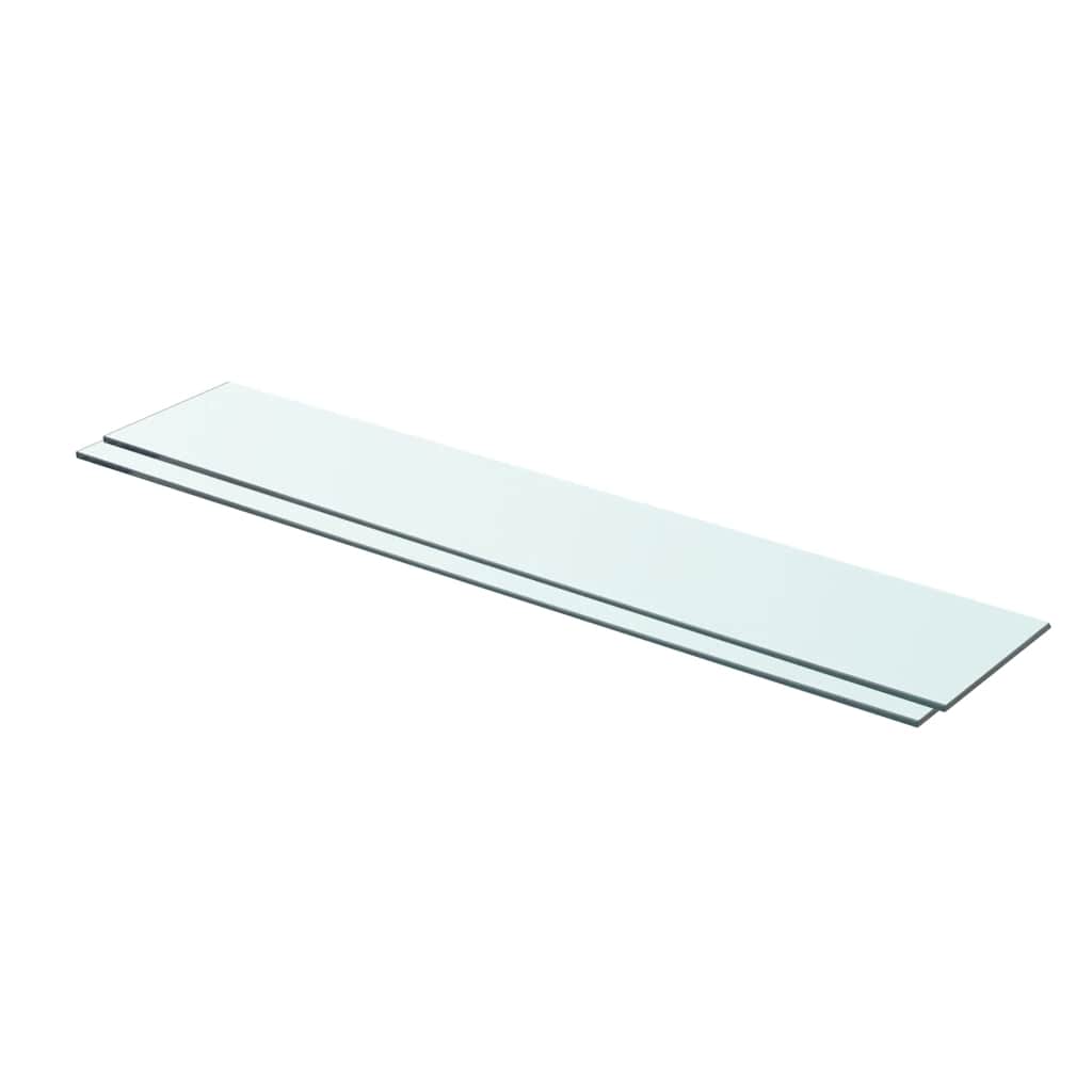 Vidaxl schappen 2 st 80x15 cm glas transparant
