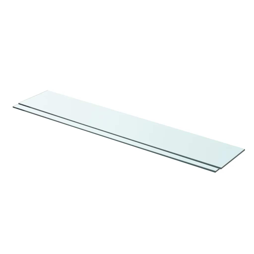 Vidaxl schappen 2 st 90x15 cm glas transparant