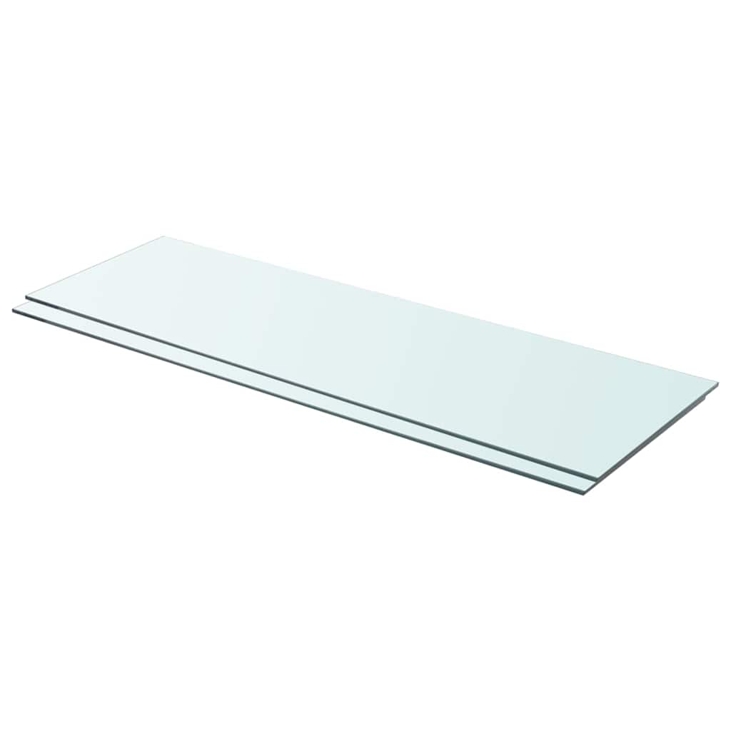 Vidaxl schappen 2 st 90x30 cm glas transparant