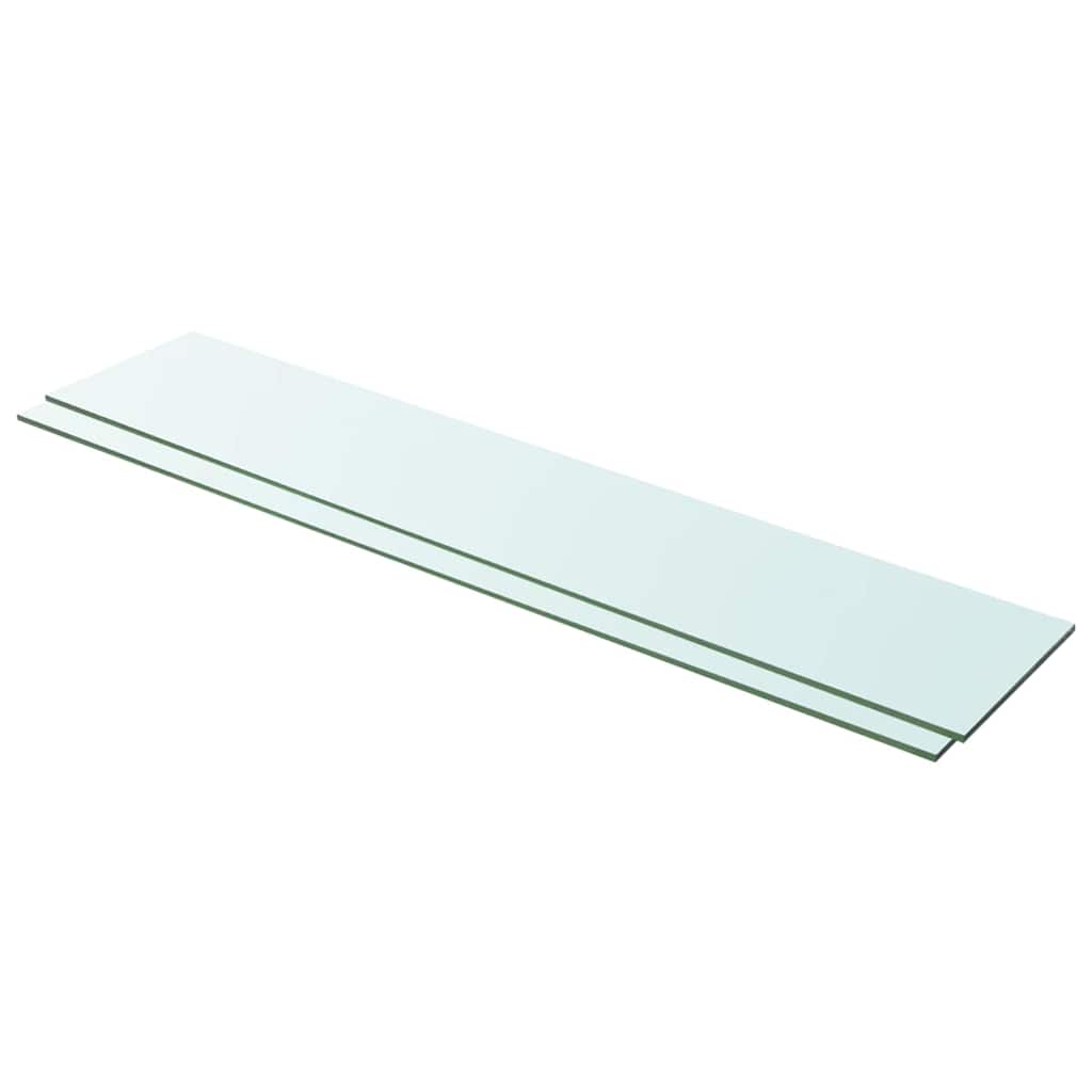 Vidaxl schappen 2 st 100x20 cm glas transparant