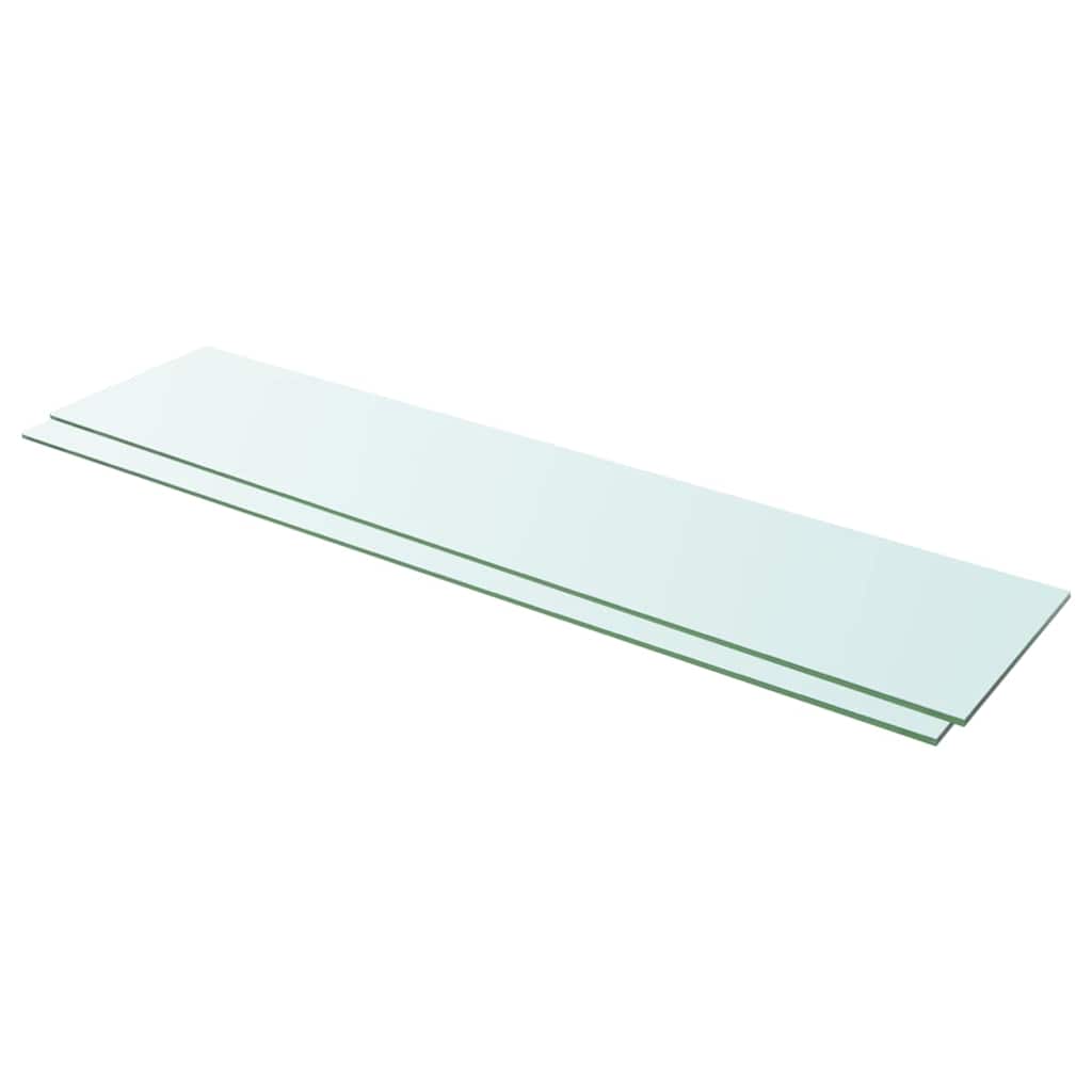 Vidaxl schappen 2 st 110x25 cm glas transparant