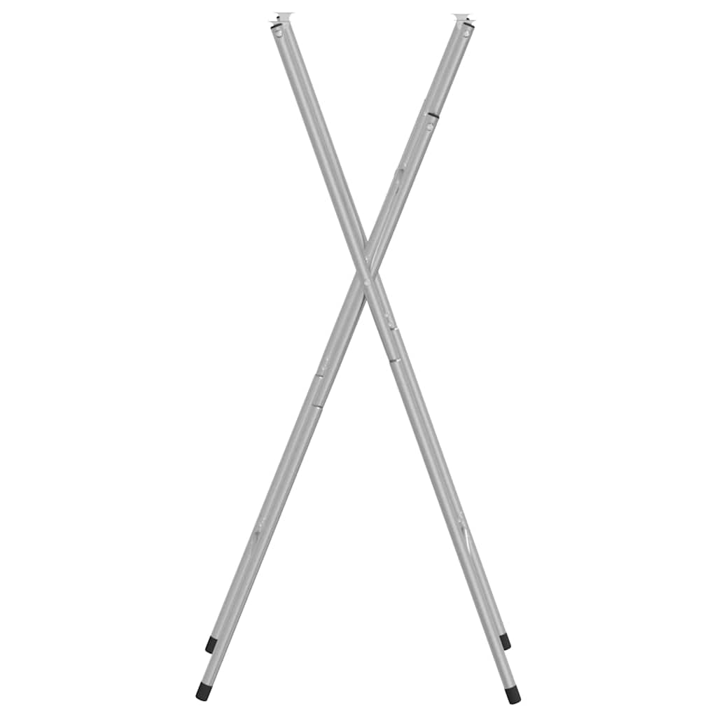 Vidaxl bartafelpoten inklapbaar 45x53x108 cm staal zilverkleurig
