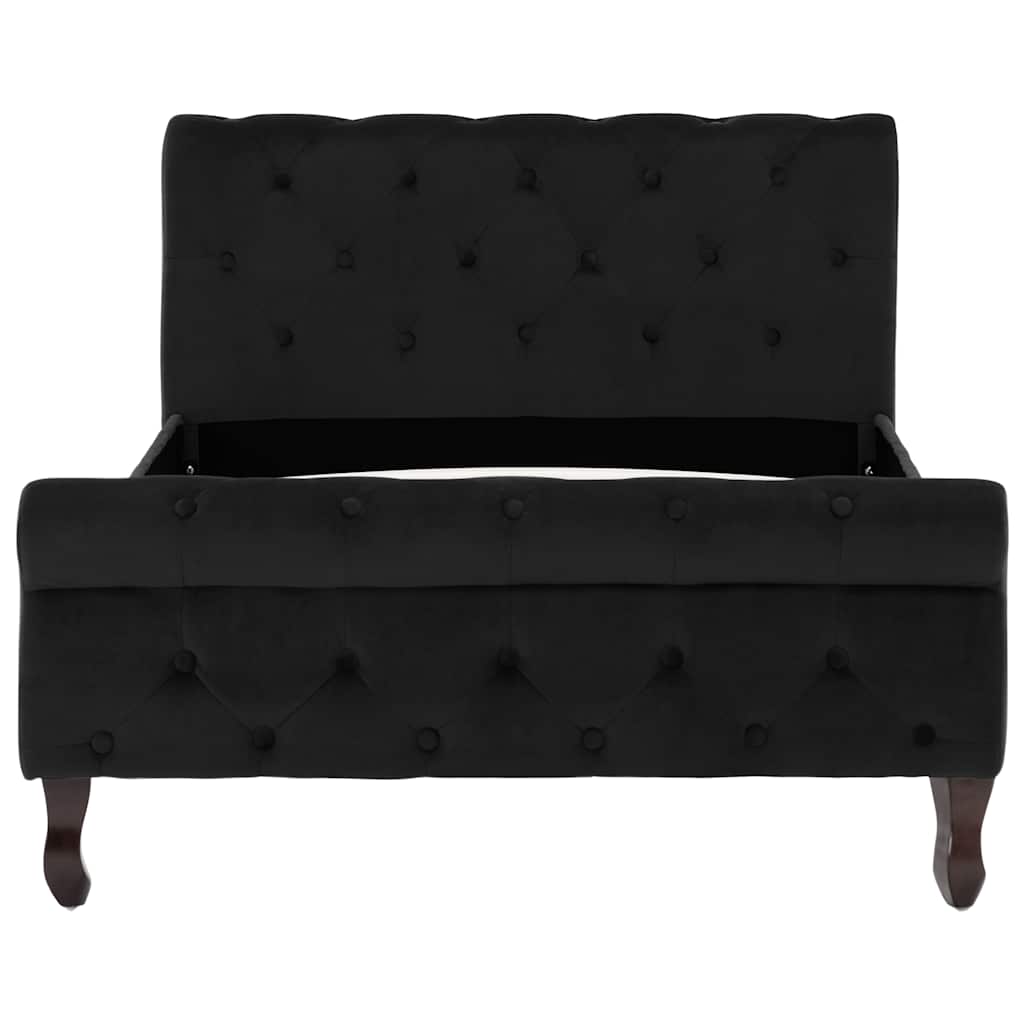 Vidaxl bedframe fluweel zwart 100x200 cm