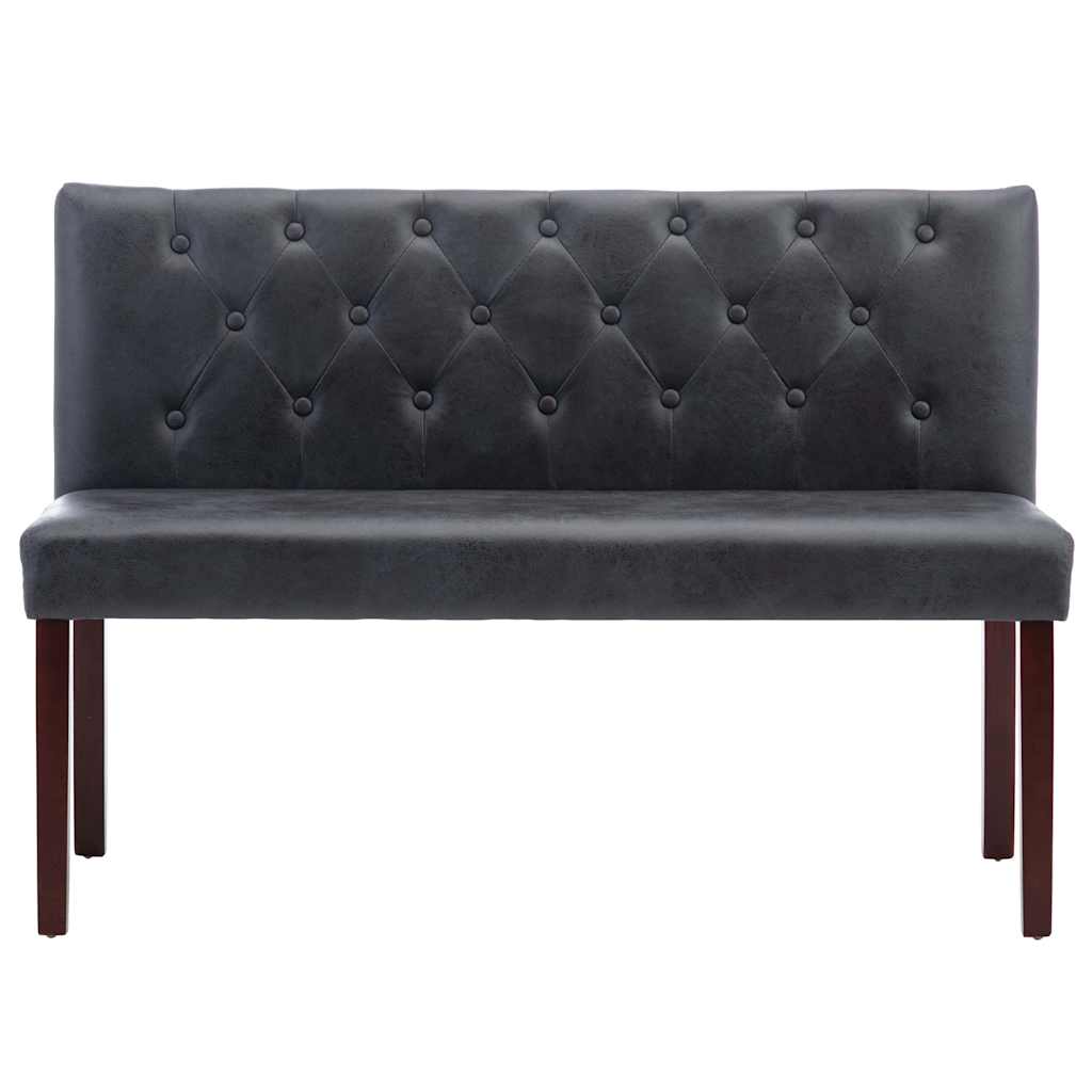 Vidaxl bankje 120 cm kunstsuède grijs