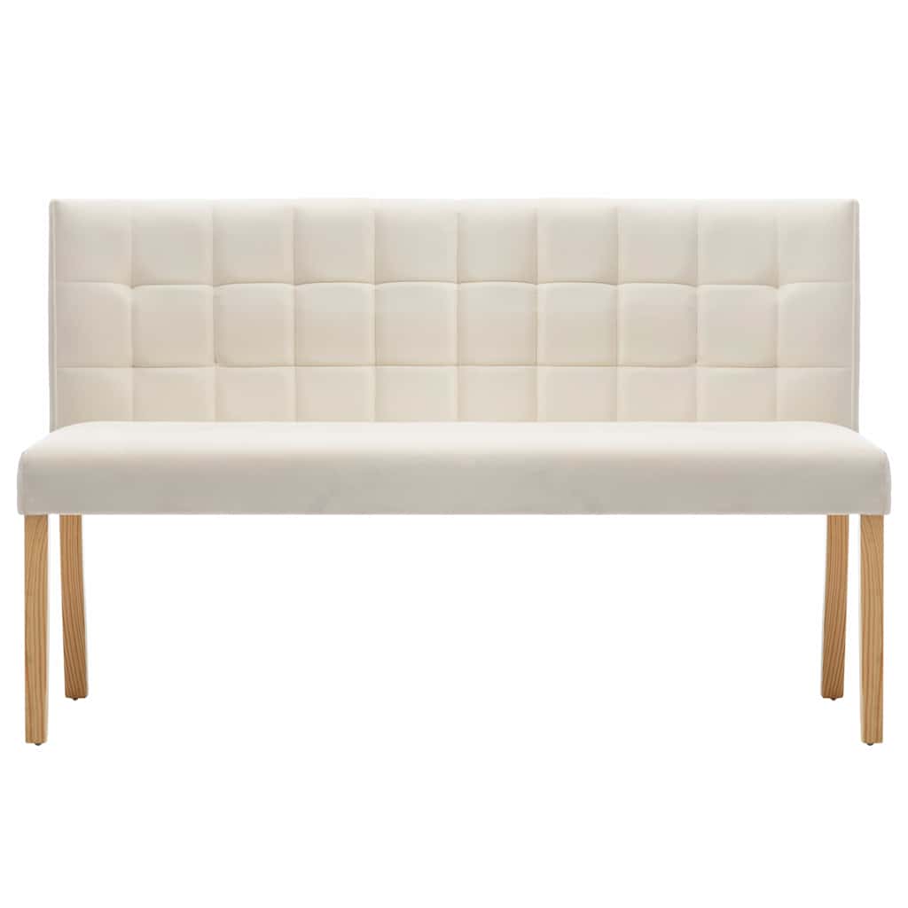 Vidaxl bankje 140 cm fluweel crèmekleurig